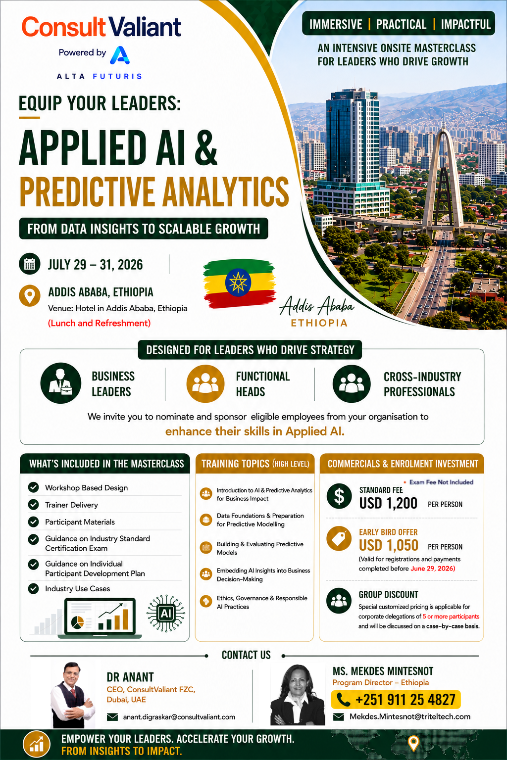 Applied AI and Predictive Analytics, Addis Ababa, Ethiopia, July 29-31, 2026