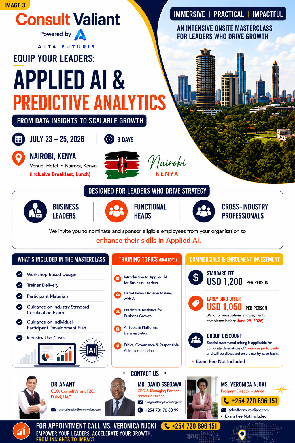 Applied AI and Predictive Analytics, Nairobi, Kenya, July 23-25, 2026